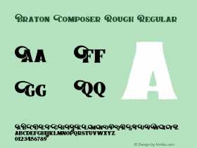 BratonComposerRough-Regular Version 1.000 Font Sample