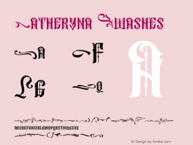 Katheryna Swashes Regular Version 1.000 Font Sample