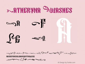 Katheryna Swashes Regular Version 1.000 Font Sample