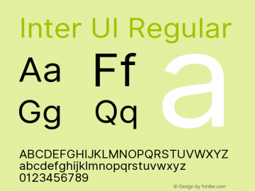 Inter UI 2.5;86daccf Font Sample