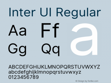 Inter UI 2.5;86daccf Font Sample