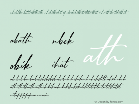 SophisticaSlant2Ligatures 1.000 Font Sample