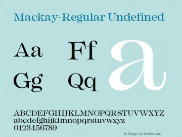 Mackay Regular Version 1.000;PS 001.000 Font Sample