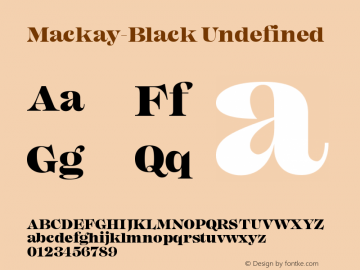 Mackay Black Version 1.000;PS 001.000图片样张