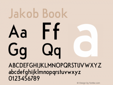 Jakob Version 1.8 (17.12.2010) Font Sample