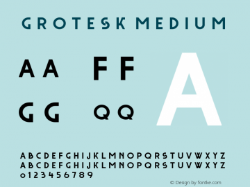 Grotesk Version 001.000 Font Sample