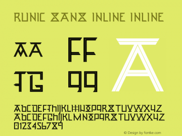 Runic Sans Inline Version 001.000图片样张