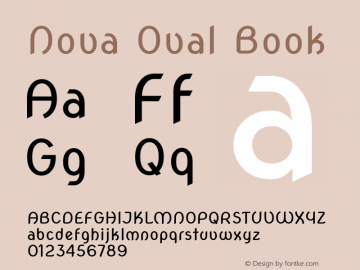 Nova Oval Version 2.000 Font Sample