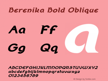 Berenika Bold Oblique Version 2.000图片样张