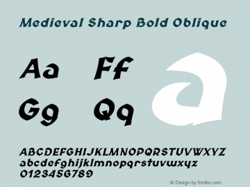 Medieval Sharp Bold Oblique Version 2.001图片样张