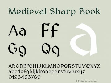 Medieval Sharp Version 2.001 Font Sample