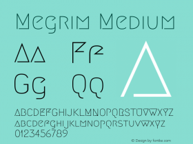 Megrim Version 20111001 Font Sample