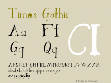 Times Gothic Version 001.000 Font Sample