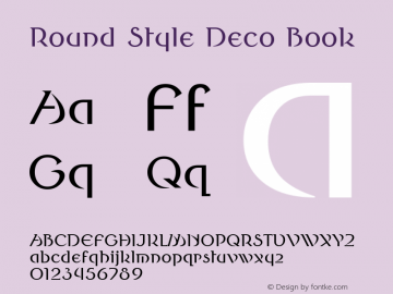 Round Style Deco Version 2.000 Font Sample