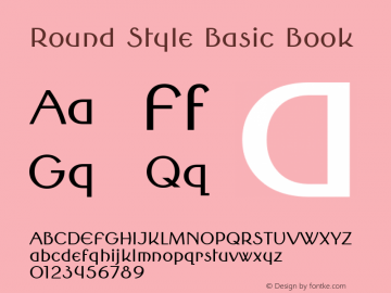 Round Style Basic Version 2.000 Font Sample