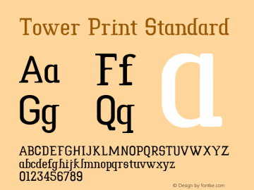 TowerPrintUS Version 5.06 Font Sample