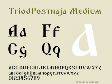 Triod Postnaja 20110805 Font Sample