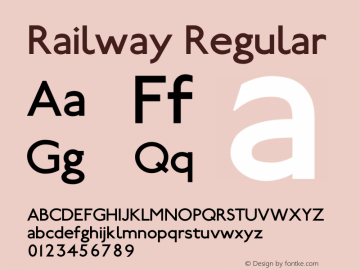 Railway 1.000 Font Sample