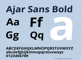 Ajar Sans Bold Version 1.10图片样张