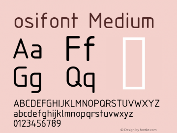 osifont Version 0.1.20140523 Font Sample