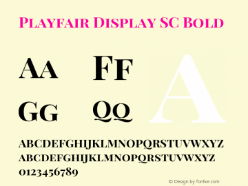 Playfair Display SC Bold Version 1.005; ttfautohint (v1.2) -l 10 -r 42 -G 200 -x 21 -D latn -f latn -w G -X 