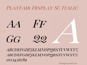 Playfair Display SC Italic Version 1.005; ttfautohint (v1.2) -l 10 -r 42 -G 200 -x 21 -D latn -f latn -w G -X 