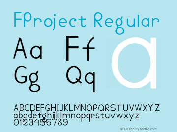 FProject Version 001.000 Font Sample