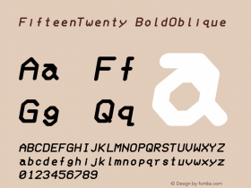 FifteenTwenty Bold Oblique Version 001.000图片样张