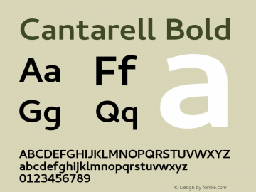 Cantarell Bold Version 0.024 Font Sample