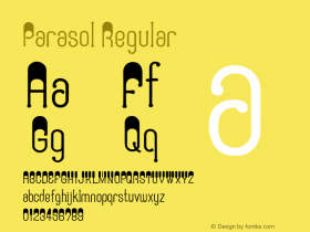 Parasol Regular Macromedia Fontographer 4.1.4 10/5/99 Font Sample