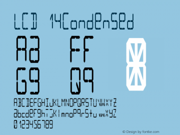 LCD Display: 14 Segment (Condensed) Version 002.000图片样张