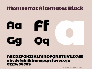 Montserrat Alternates Black Version 6.002图片样张
