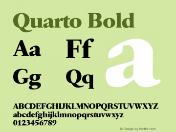 Quarto Bold 1.0 Sat Nov 04 08:12:52 1995 Font Sample