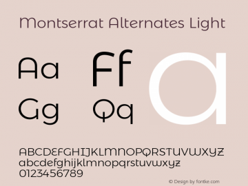 Montserrat Alternates Light Version 6.002图片样张