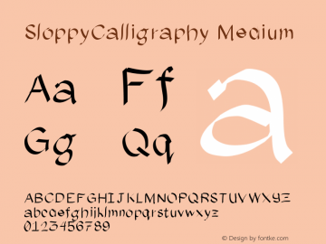 SloppyCalligraphy Medium Version 001.000 Font Sample