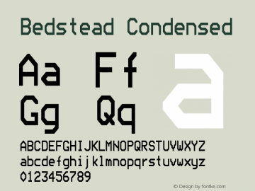 Bedstead Condensed Version 001.003 Font Sample