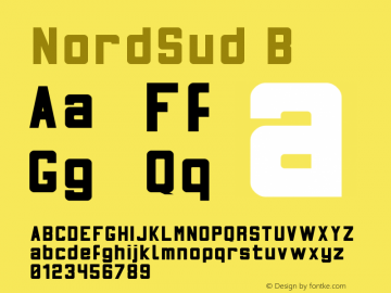 Nord-Sud B Version 001.000 Font Sample