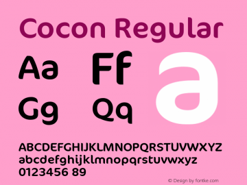 Cocon-Regular 001.000 Font Sample