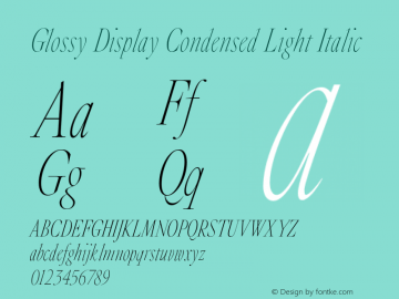 GlossyDisplayCondensed-LightIt Version 1.0 | wf-rip DC20180525图片样张