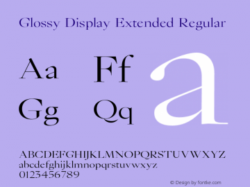 GlossyDisplayExtended-Regular Version 1.0 | wf-rip DC20180525图片样张