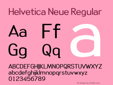 HelveticaNeue  Font Sample