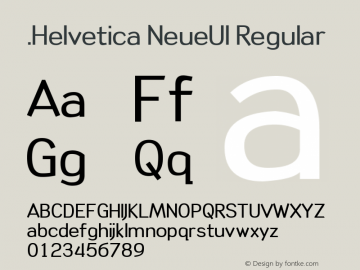 .Helvetica NeueUI Regular 6.0d1e1图片样张