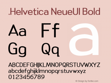 .Helvetica NeueUI Bold 6.0d1e1图片样张