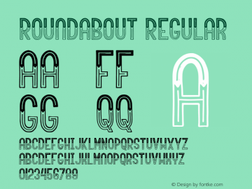 Roundabout Regular Version 1.00 2018 Font Sample