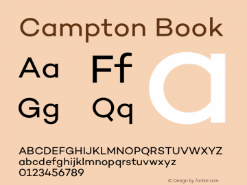 Campton Book Version 1.000;PS 001.000;hotconv 1.0.70;makeotf.lib2.5.58329 Font Sample