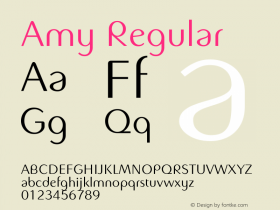 Amy Version 6.00 Font Sample