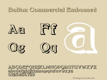BoltonCommercial-Embossed Version 1.0 2012 initial release | wf-rip DC20121120图片样张