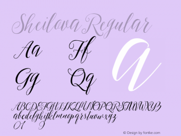Sheilova Version 1.000 Font Sample