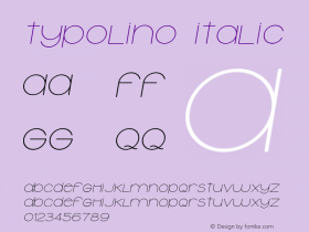 Typolino Italic Version 1.000图片样张