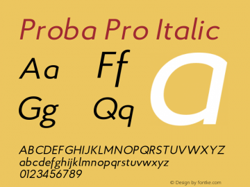 Proba Pro Italic Version 2.000;com.myfonts.easy.konstantynov.proba-pro.italic.wfkit2.version.4B7S图片样张